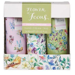 Heathcote & Ivory Hand Cream Trio, Flower of Focus, Power Through